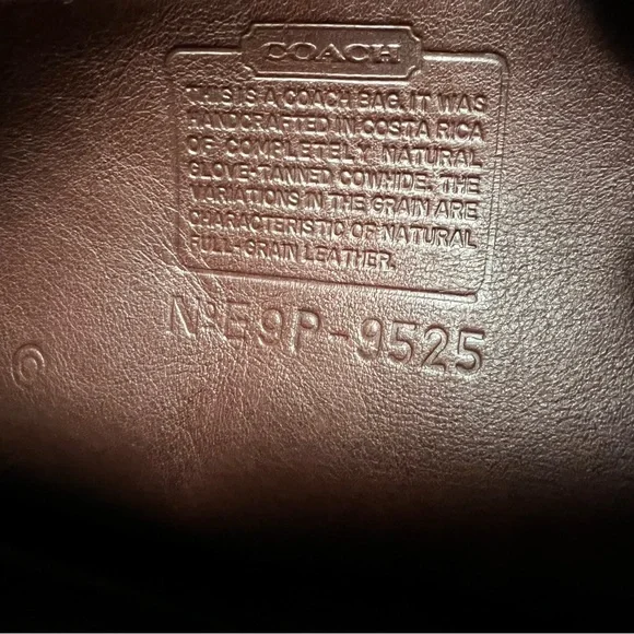 Vintage coach stewardess bag 9525 mahogany made in Costa Rica - Picture 12 of 12